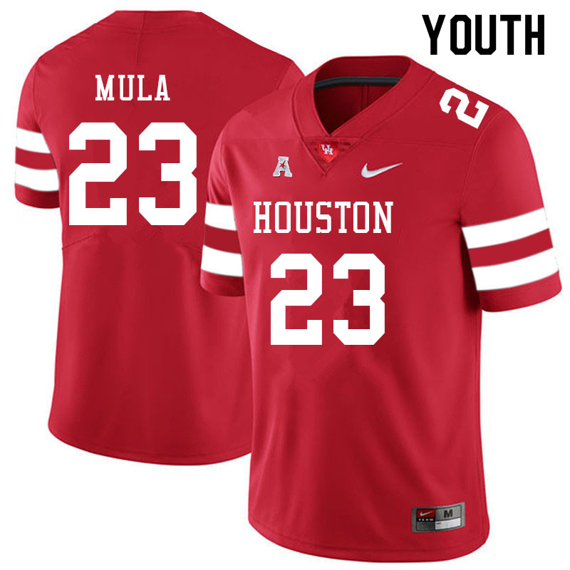 Youth #23 Roman Mula Houston Cougars College Football Jerseys Sale-Red